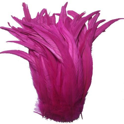 Sowder Schwanzfedern vom Hahn 11-14inch(27-35cm) Lengh Packung 50pcs(Fuchsia)