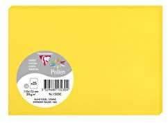 Clairefontaine 1323C Packung mit 25 Karten Pollen in Format C6, 110 x 155mm, 210g, Sonne