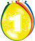 Folat 8201 Luftballons 1. Geburtstag Party-Deko 8 Stück bunt 30cm