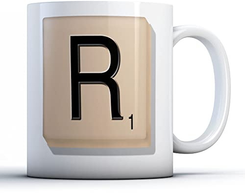 Finger prints - Tile Letter R - Board Game Gift Mug, Ceramic, 11fl.oz.