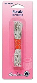 Hat Elastic, 4mx1.3mm - White