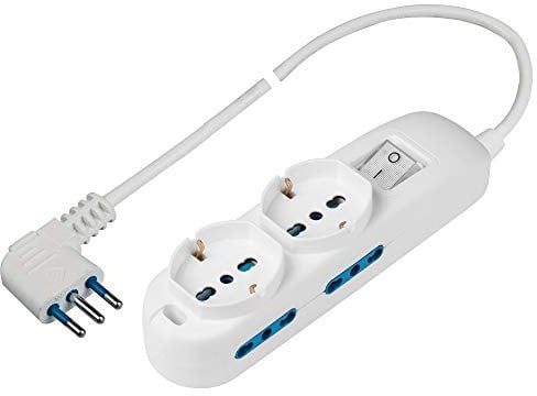 Poly Pool PP0535XL Presa Multipla Elix, Bianco, 1.5 m