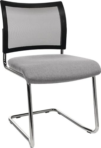 Topstar Schwingstuhl Netzbespannung schwarz Stoff grau Rdrohr D.22mm