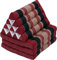 GURU SHOP Thaikissen, Dreieckskissen, Kapok, Tagesbett mit 3 Auflagen - Weinrot, 30x50x160 cm