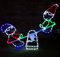 Christmas Concepts® Rope Light Snowman and Elf animated Seesaw - Christmas Decorations - 80cm x 12cm x 63cm …