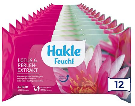 Hakle Feucht - Lotus & Perlenextrakt 12 Packungen
