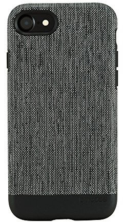 Incase Textured Snap - Schutz-Hülle Tasche kompatibel mit Apple iPhone 7 + 8, schwarz/grau