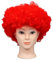 SHATCHI Halloween Afro-Perücke, lockiges Haar, für Kostümpartys, Disko-Zubehör, Wohltätigkeitsorganisation, flauschiges Fell, Unisex, 60er, 70er, 80er-Jahre-Design, rot