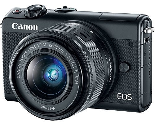 Canon EOS M100 with EF-M 15 - 45 mm lens - Black