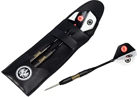 Eintracht Frankfurt Dartpfeile mit Etui und Flights Steeldarts Dart Pfeile