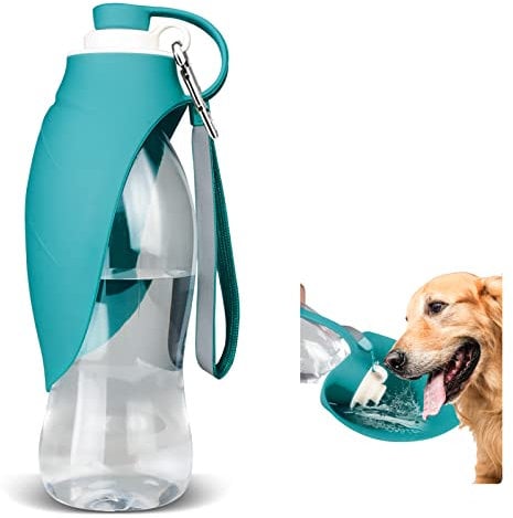 Dog Water Bottle for Walking, TIOVERY Pet Water Dispenser Feeder Container Portable with Drinking Cup Bowl Outdoor Hiking, Travel for Puppy, Cats, Hamsters, Rabbits and Other Small Animals 20 OZ