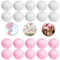 FullBerg 10er weiße + 10er Rosa Papier Laterne Lampion Rund Lampenschirm Ballform für Hochtzeit Kirche Garten Party Dekoration (25cm 10)