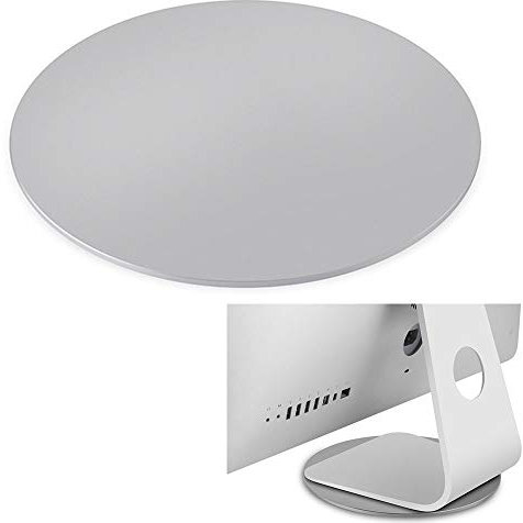 ONGHSD 360 Rotation Monitor Swivel Base, Silver Aluminum Alloy Computer Screen Monitor Turntable Stand Flat Panel TV Rotating Swivel Base Mat for iMac,Laptop,Potted Plants,Airts & Crafts and More