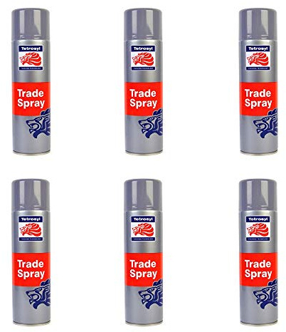 Tetrosyl ATS010 Trade Spray Paint Grey Primer 500ml x 6