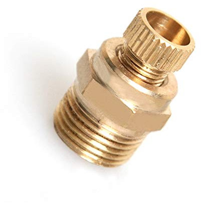 BE-TOOL Compressor Drain Valve, 2pcs Drain Valve Brass Tone Water Drain Valve for Air Compressor PT(1/2)