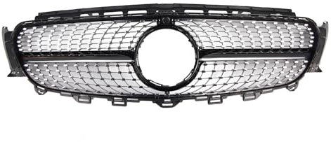 Gorgeri Frontgrill Diamond Style Frontgrille, Glanz Schwarz Passend für W213 2016-2019, Stoßstangenhaube Mesh