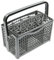 vhbw Universal Besteckkorb kompatibel mit Spülmaschine z.B. Miele, Bosch, Siemens - 23 x 13cm, teilbar, Blumendekor