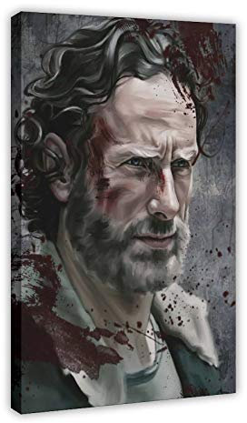 Andrew Lincoln Poster Rick Grimes Vintage Classic Film Leinwand Wandkunst Dekor Gemälde für Wohnzimmer Heimdekoration 40 × 60 cm Rahmen style1