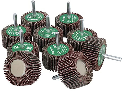 40 Grit 50mm Flap Wheel Disc Abrasive Sanding Pads For Drills 6mm Shank 10pc