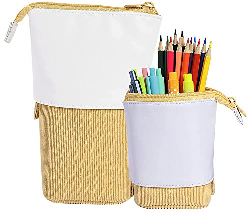 HIQE-FL Federmäppchen Reißverschluss,Federmäppchen Mädchen Teenager,Student Federmäppchen,Ständer Bleistifthalter,Teleskopisch Mäppchen (F)