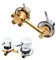 ZAKSEM Mitigeur Cabine De Douche,2/3/4/5 Voies Sortie D'eau Filetage/intubation,Entraxe 10Cm/12,5Cm Mitigeur Laiton Salle De Bain Poli Douche Robinet Cabine (Screw 5 way 10cm)