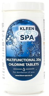 Kleen Spa Chlorine Tablets for Hot Tub 1KG 20g Multifunctional Slow Dissolving Hot Tub Chlorine Tablets