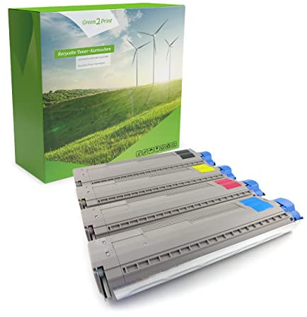 Green2Print Toner Toner-Set, 4 Kartuschen 4X 5000 Seiten passend für Oki C824, C834, C844
