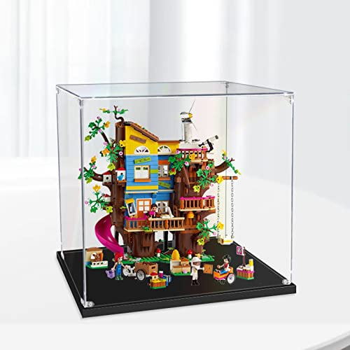AZIZAT Clear Acrylic Display Case Dustproof Box. Display Box for Lego 41703 Friends Friendship Tree House Set Building Model. (Only Storage Box) (3mm)