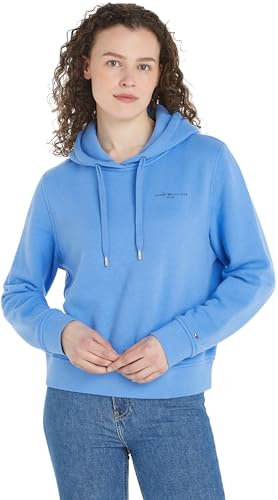 Tommy Hilfiger Damen Hoodie 1985 RLX Mini Corp Logo Hoodie mit Kapuze, Blau (Blue Spell), XL