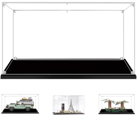 BOOVAX Vitrine für Lego 10317/21044/75353 - Acryl Klar Schaukasten für [Defender-90/Paris/Verfolgungsjagd Endor Diorama]- Vitrine - 35x20x25cm | 2mm (Nur Vitrine)