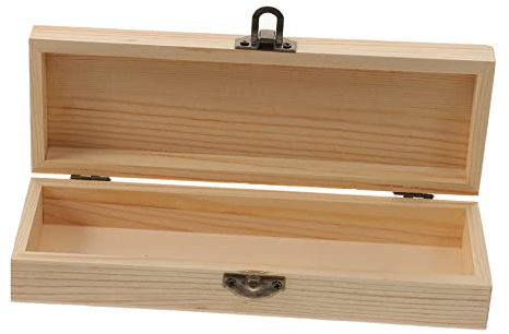 GRIRIW Federmäppchen Aus Stabilem Holz Mit Deckel Viel Platz Für Die Schule Das Büro Für Jungen Und Als Aufbewahrungsbox