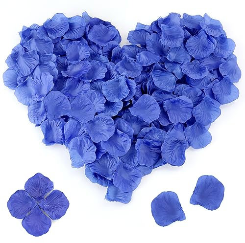 Lot de 1 000 pétales de rose artificielles sans goût pour scènes romantiques, anniversaire de mariage, anniversaire, imperméables et ne se décolorent pas