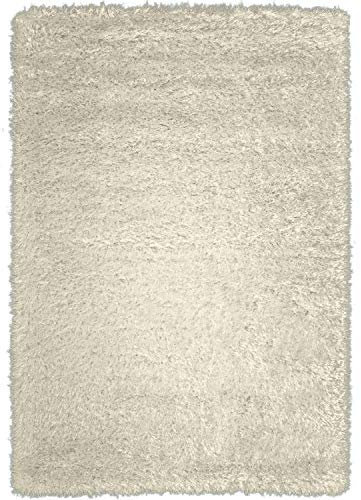 Möbel Jack Wohnzimmerteppich Langflorteppich Webteppich | Polyester | Cremefarben | 120x170 cm