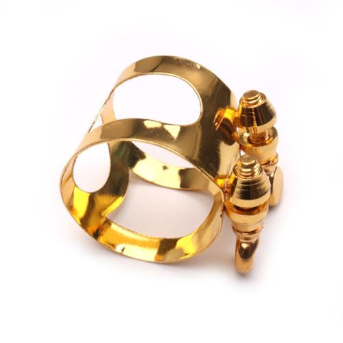 Milisten Altsaxophon-Mundstück Saxophon-Mundstück-Clip Saxophon-Mundstück- mit Doppelgewinde es saxophon mundstück Verschluss für Saxophon-Mundstück Schilf