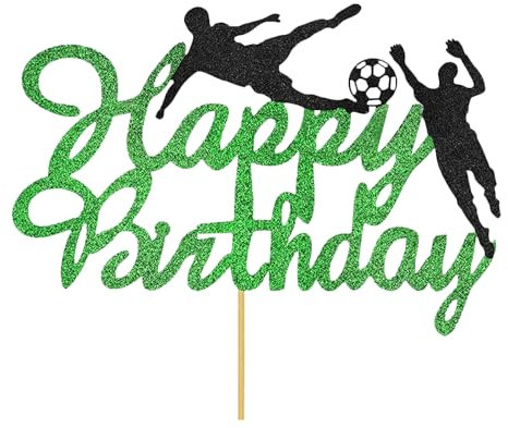 Rumyve1 Package Football Cake Top Hat Happy Birthday,Birthday Cake Decoration for Football Themed Birthday Party for Children Sports Themed Birthday Celebration Party Decorations