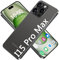 Gqudyi Unlock phone I15 Pro Max 5g 6.8 Inches Smartphone Android 14 Mobile Phone 8GB+256GB 6800mah 50mp 72mp Dual Sim Dual Standby Face Recognition Fingerprint Unlock(Size:8GB+256GB,Color:Black)