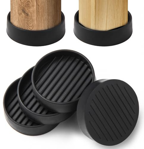 4 PCS Furniture Castor Cups, Gelewuld 2” Non Slip Furniture Pads Floor Protectors for Furniture Legs, Anti Slide Furniture Coasters for Carpet Protector Cups Stoppers for Bed Cabinet Sofa Chair