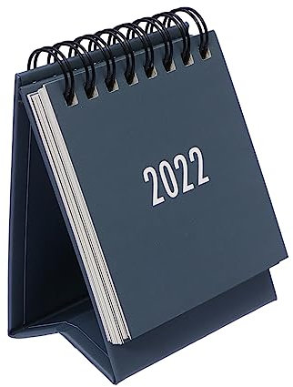 NAMOARLY Tischkalender 2021 Mini-kalender Fürs Büro Kreisförmiges Design Notizblock Grau