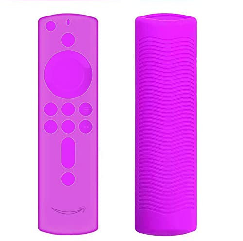 Itonash Leuchtende Silikon-Schutzhülle TV Stick 4K / TV (3. Generation) / TV Cube 5,9-Zoll-Sprachfernbedienung, um Verlust zu Verhindern (Lila)