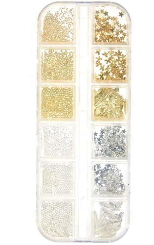 Füllmat. Kügelchen, Sterne, Schleifen, Federn, Gold & Silber, 8g