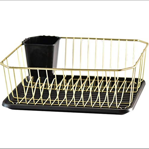 Estante para Platos, Estante Dorado para Platos, Cuenco, Escurridor de Platos, Bandeja de Almacenamiento, Caja de Vajilla de Cocina para el Hogar/a