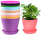 10PCS Vasi Plastica Colorati Con Sottovasi, Fioriera per Vivaio di Piantina, Decorazione Domestica e Ufficio