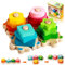 Bambebe Holzspielzeug ab 1 Jahr, Montessori Spielzeug für Baby, Steckplatte Holz Sortierspiel Steckspielzeug Motorikspielzeug Baby Entwicklungs Spielzeug Stapelspielzeug Jungen Oder MäDchen