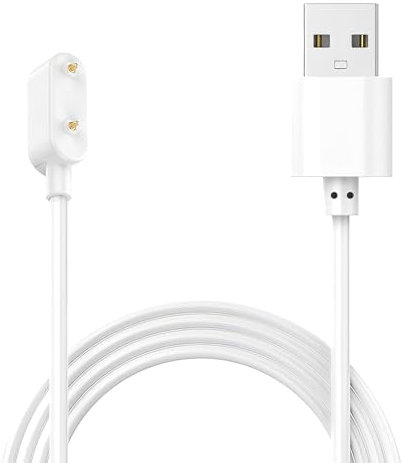 USB Charger Cable Compatible with Huawei Watch Fit/Fit 2/Fit Mini/Band 9/8/7/6/6 Pro/Honor Band 9/7/6/Watch ES/4X/4Pro Samsung Galaxy Fit 3 Smartwatch Replacement Magnetic Charging Cord, White 100cm