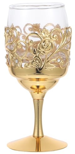 PRETYZOOM Calice Da Vino in Metallo Inciso in Stile Vintage Per Ogni Occasione