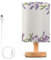 Mnsruu Lampe de chevet violette lavande fleurs de Provence Lampes de chevet LED Lampe de bureau Abat-jour en tissu Petite lampe pour chambre à coucher Salon (ampoule incluse)