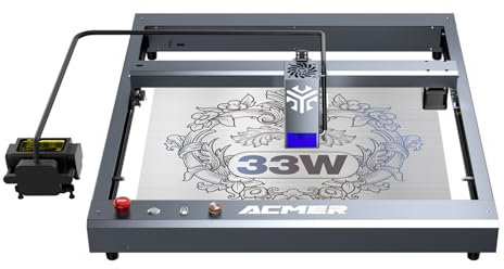 P2 33W Incisore Laser, 180W CNC Blu Macchina da Taglio ad Alta Velocità con Assistenza Aerea Automatica per Pelle Legno Acrilico, Macchina per Incisione Laser, Area di Lavoro 420X400mm (33, Watt)
