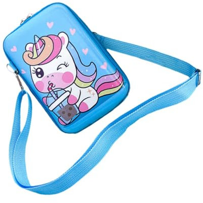 FRCOLOR Einhorn-Tasche Für Kleine Mädchen Junge Mädchen-umhängetasche Cartoon-münztasche Mit Verstellbarem Riemen Bequem Und Langlebig Geeignet Für Münzen Karten Und Accessoires