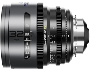 DZOFILM Pavo 2X Anamorphot-Objektiv 32mm T2.1 für PL/EF-Mount (S35) metrisch – Blue Coating (DZO-PA3221PLMB)