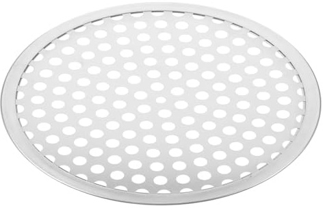 TOKIDNY Bandeja para Pizza de Acero Inoxidable con Orificios Resistente y Reutilizable para Horno Antiadherente para Hornear Uniformemente Pizzas Caseras